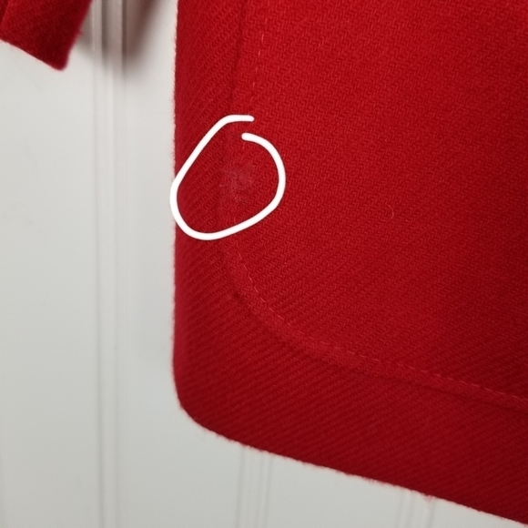 Vintage 80s Pendleton 100% Wool Blazer Red Gold Embossed Buttons Size 8 USA - Picture 12 of 16